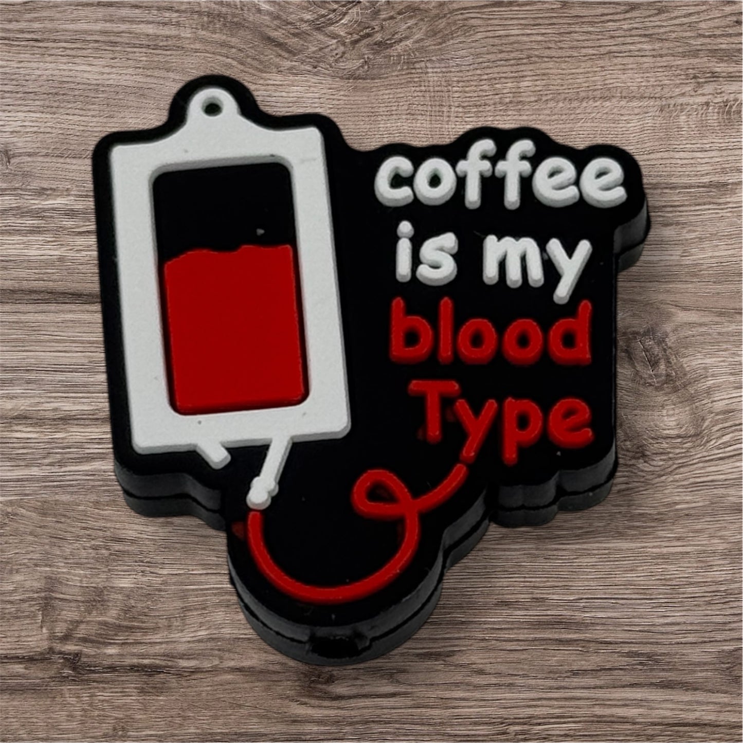 Four Coffee Is My Blood Type IV Silicone Focal Beads