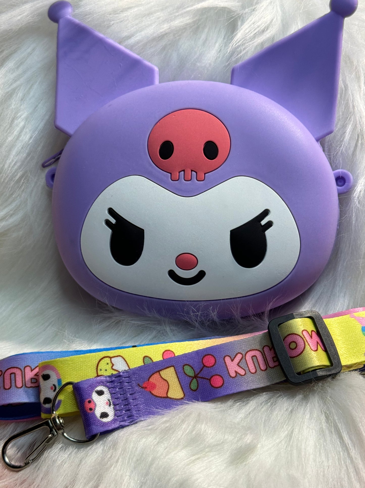 Purple Kuku Silicone Zippered Purse